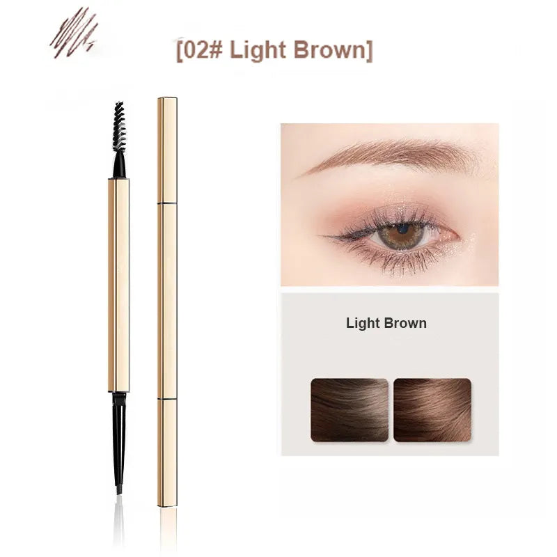 BIBICC 5 Colors Natural Easy to Color Long Lasting Watterproof Golden Eyebrow Pencil