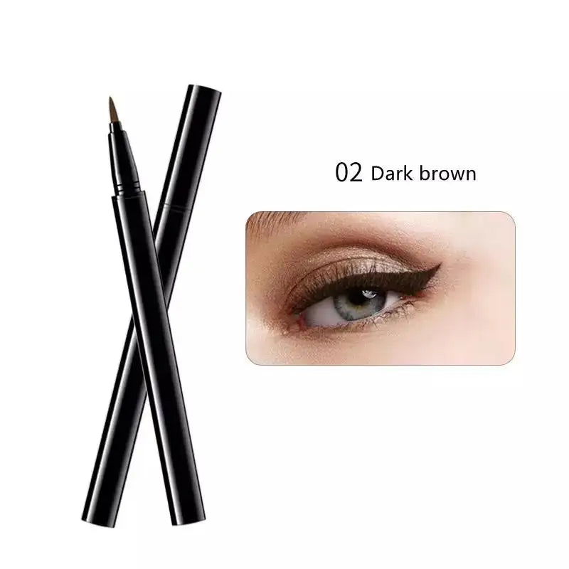 BIBICC Dark Brow Black 2 Colors Waterproof Sweat Proof No Smudge Eyemakeup  Liquid Eyeliner