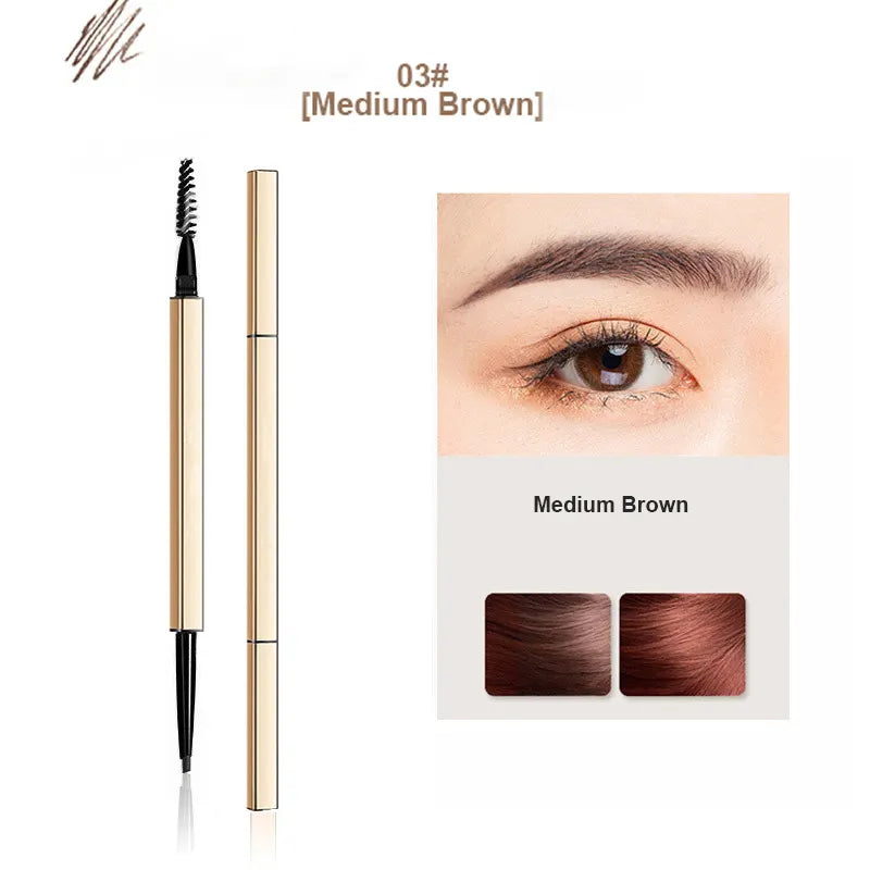 BIBICC 5 Colors Natural Easy to Color Long Lasting Watterproof Golden Eyebrow Pencil